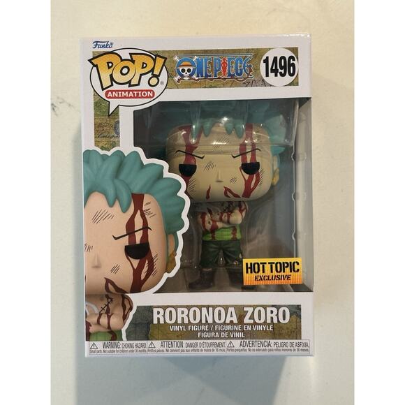 Funko Pop! One Piece Roronoa Zoro #1496 Hot Topic Exclusive #2 - Picture 1 of 7
